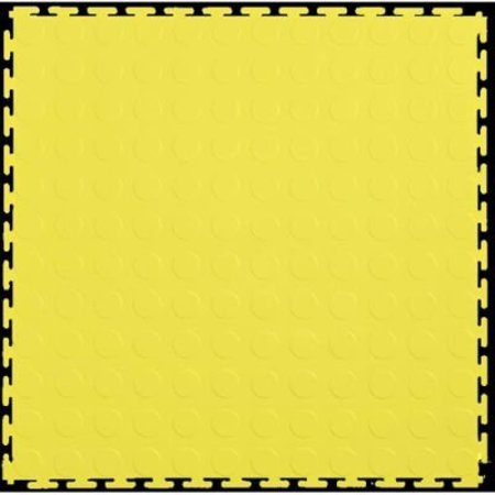 LOCK-TILE Lock-TileÂ PVC Floor Tiles, , 19.5x19.5", Coin, Yellow LK007
